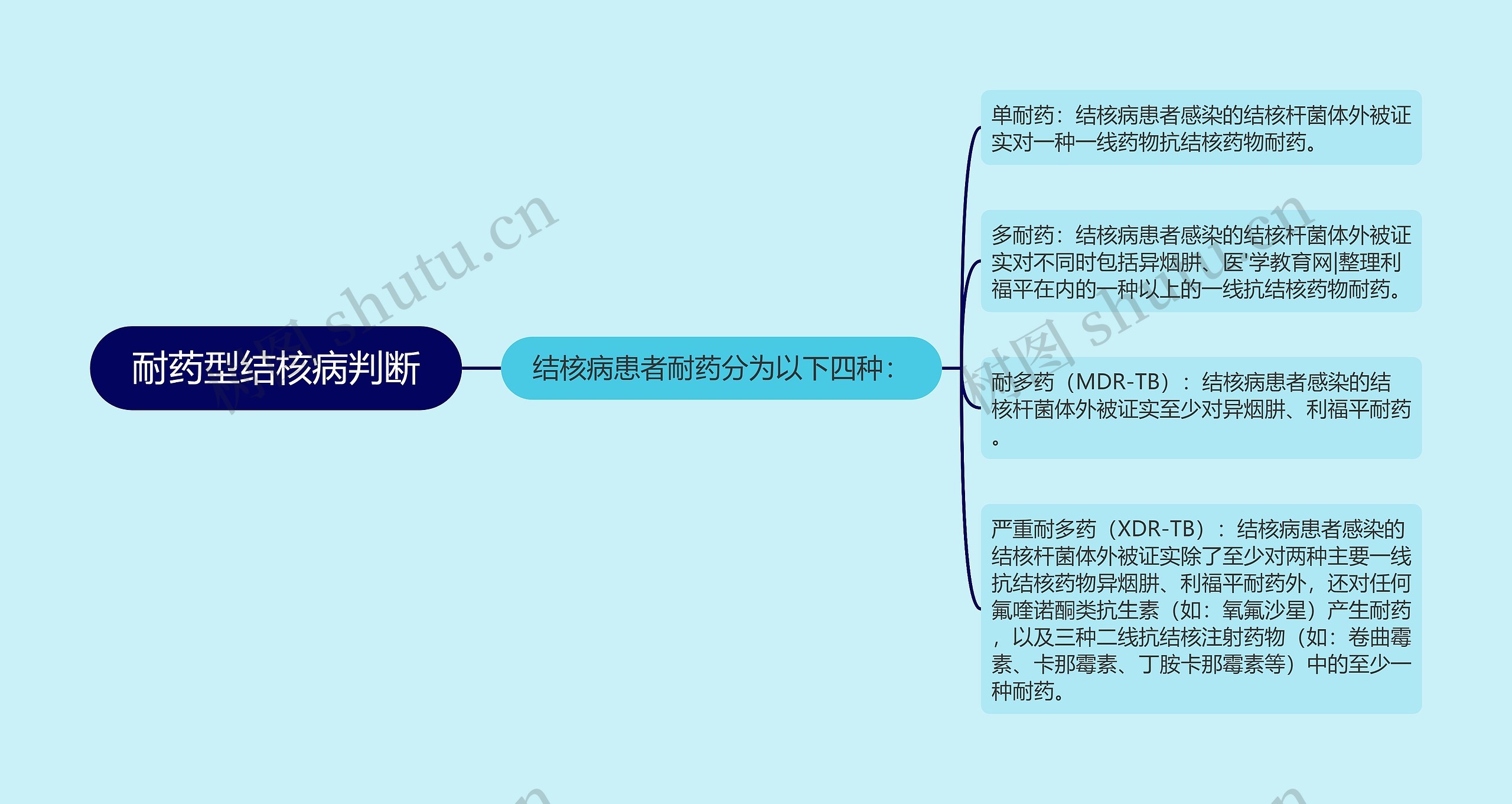 耐药型结核病判断思维导图