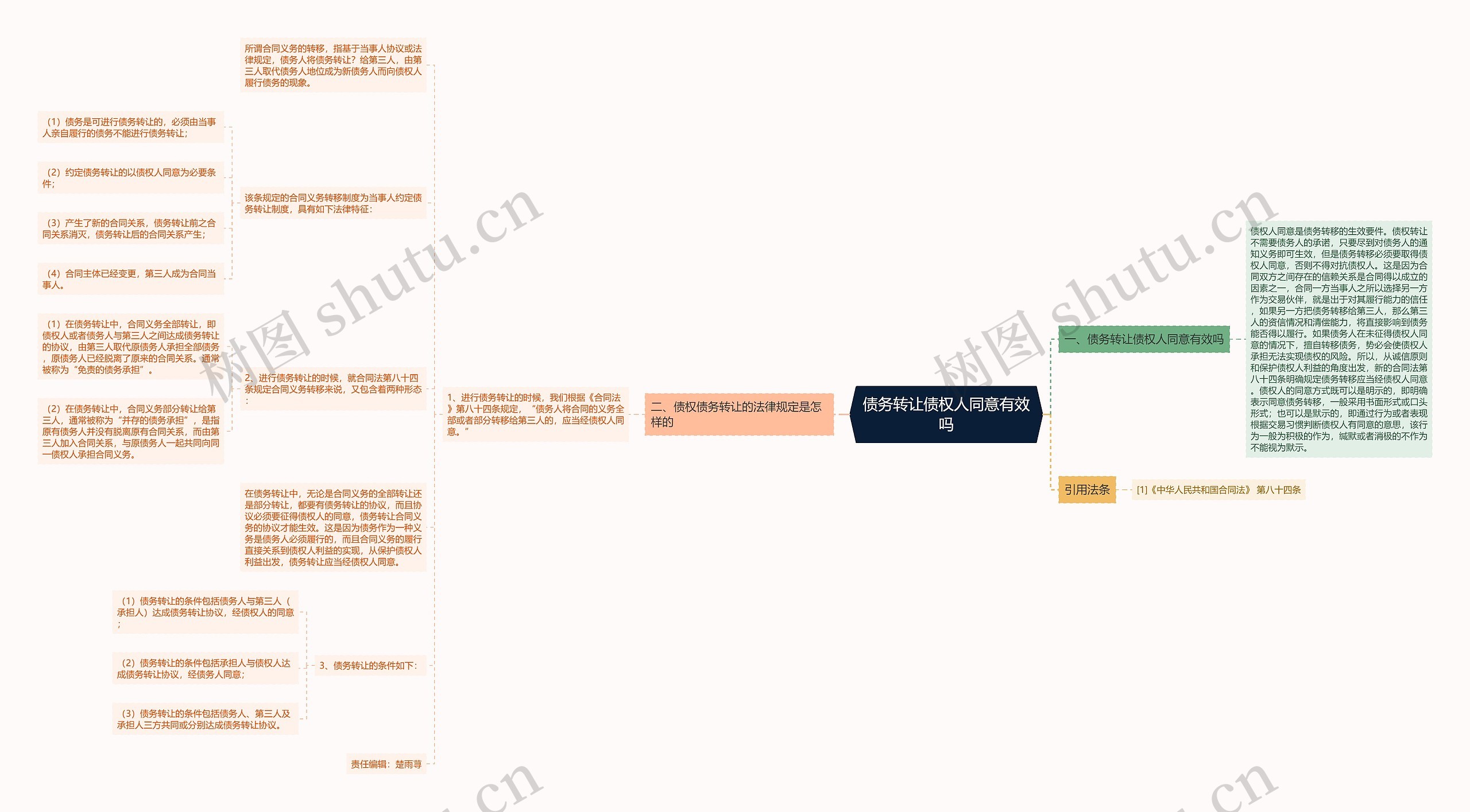 债务转让债权人同意有效吗思维导图