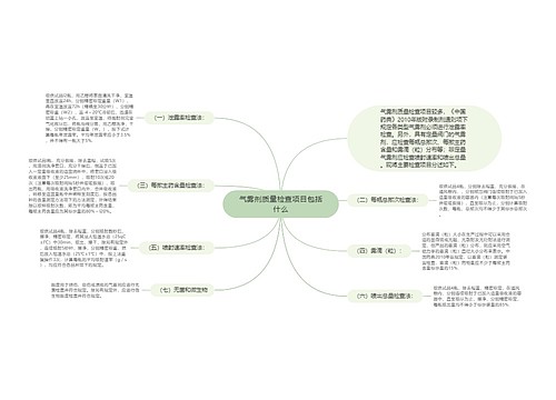 气雾剂质量检查项目包括什么