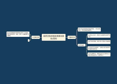 医药卫生体制改革基本原则/目标