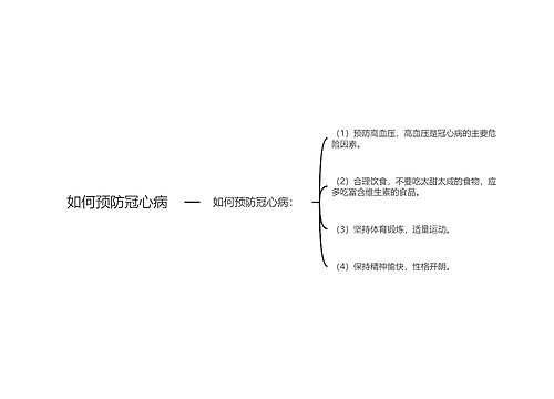 如何预防冠心病