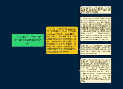 “齐二药事件”判医院赔偿？判决结果被指是非不分