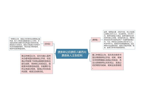 债务转让后债权人能否向原债务人主张权利