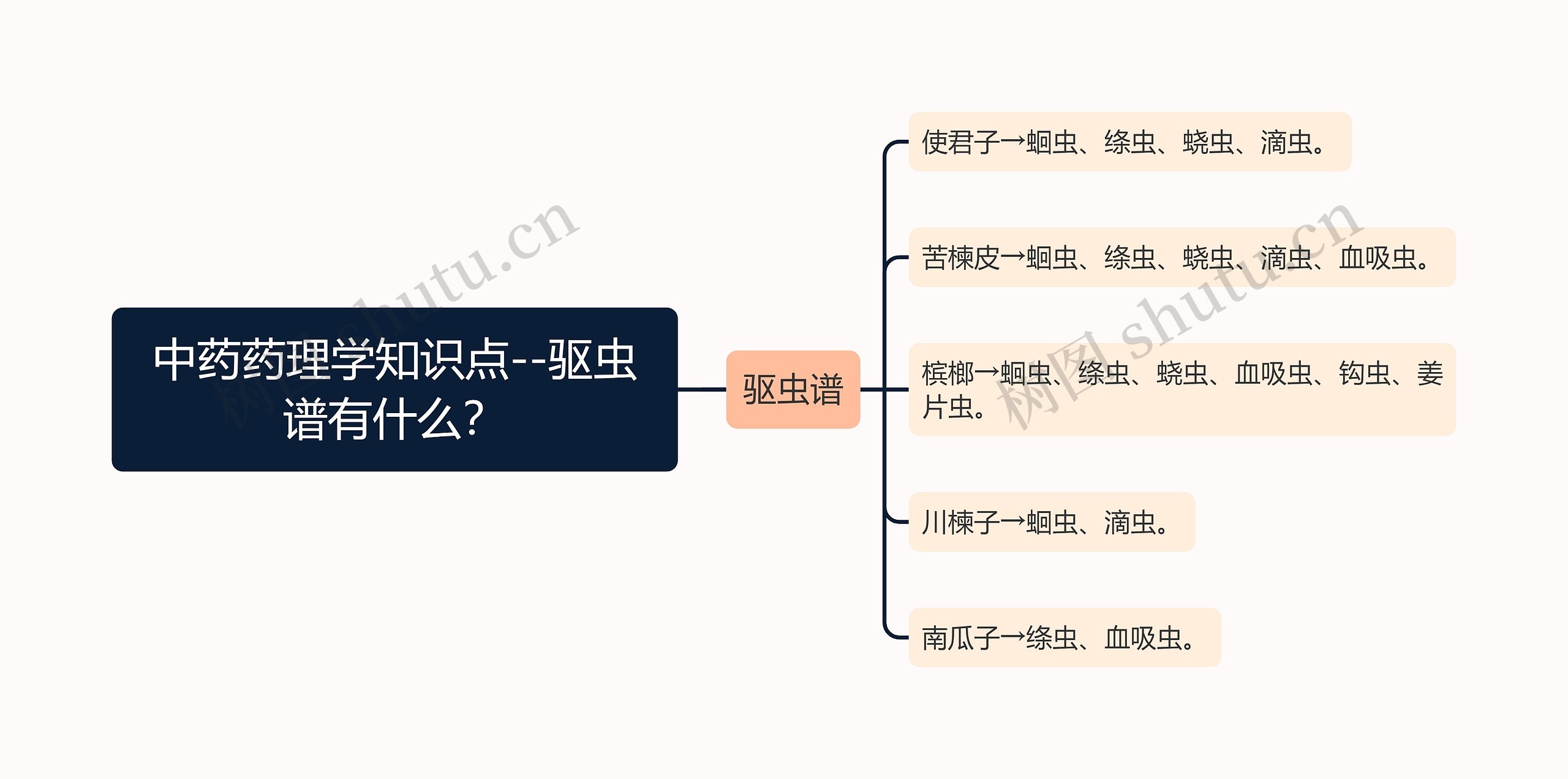 中药药理学知识点--驱虫谱有什么？思维导图