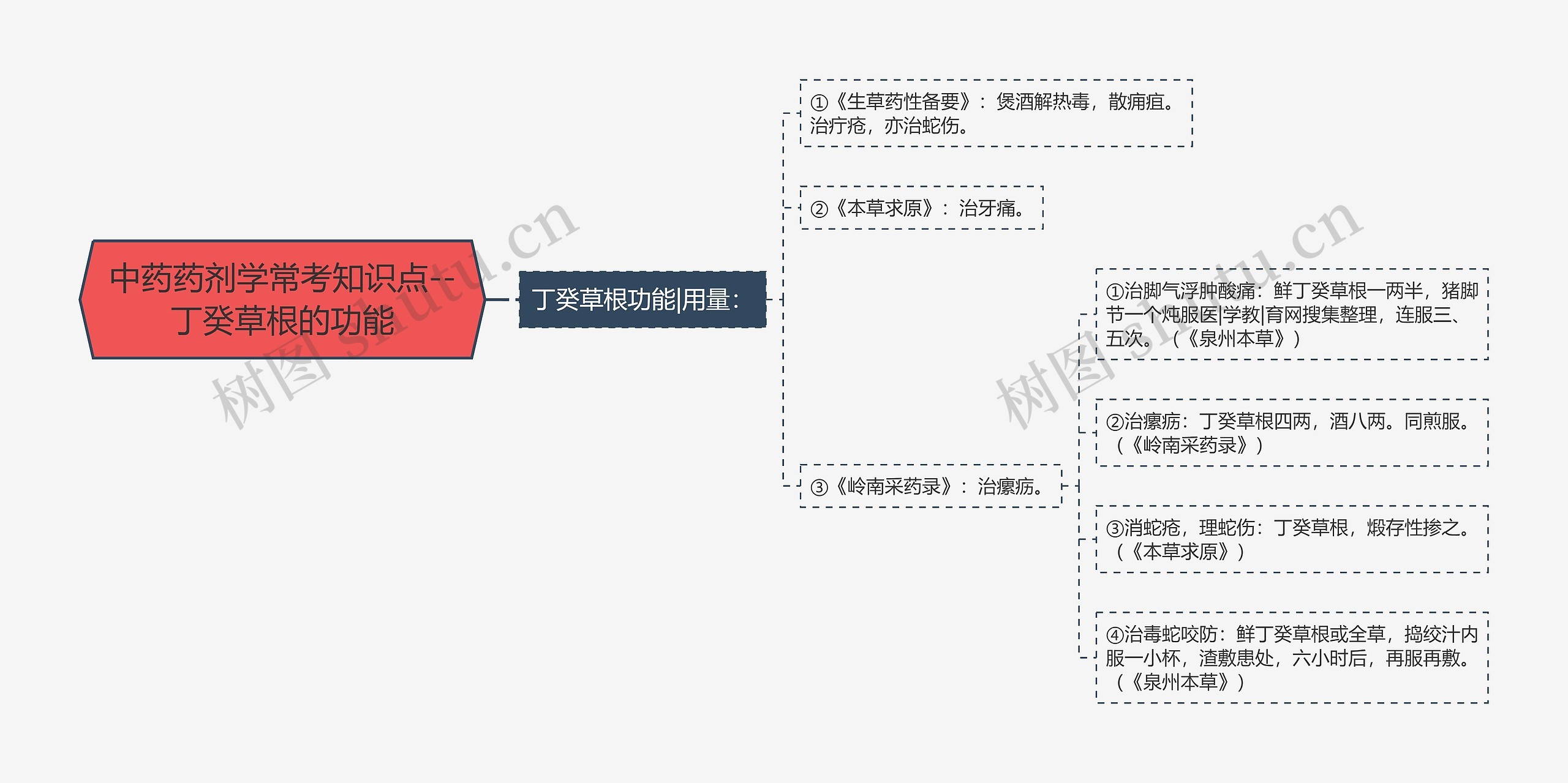 中药药剂学常考知识点--丁癸草根的功能