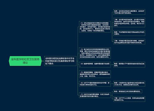 全科医学和社区卫生服务理论