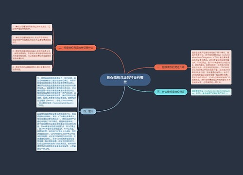 担保债权凭证的特征有哪些