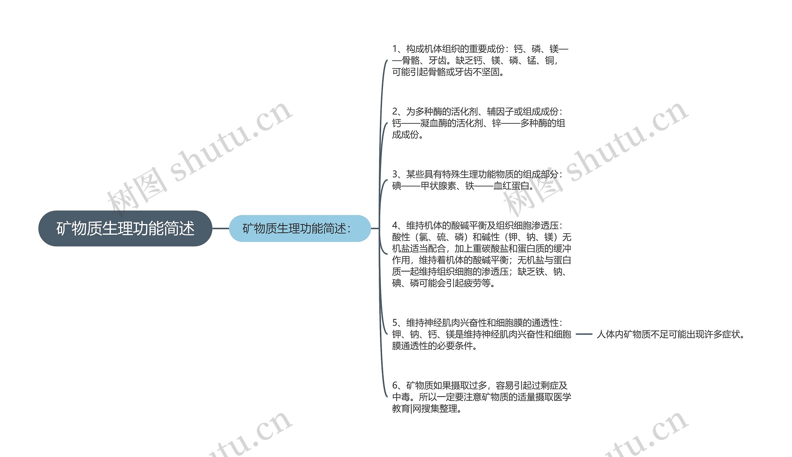 矿物质生理功能简述