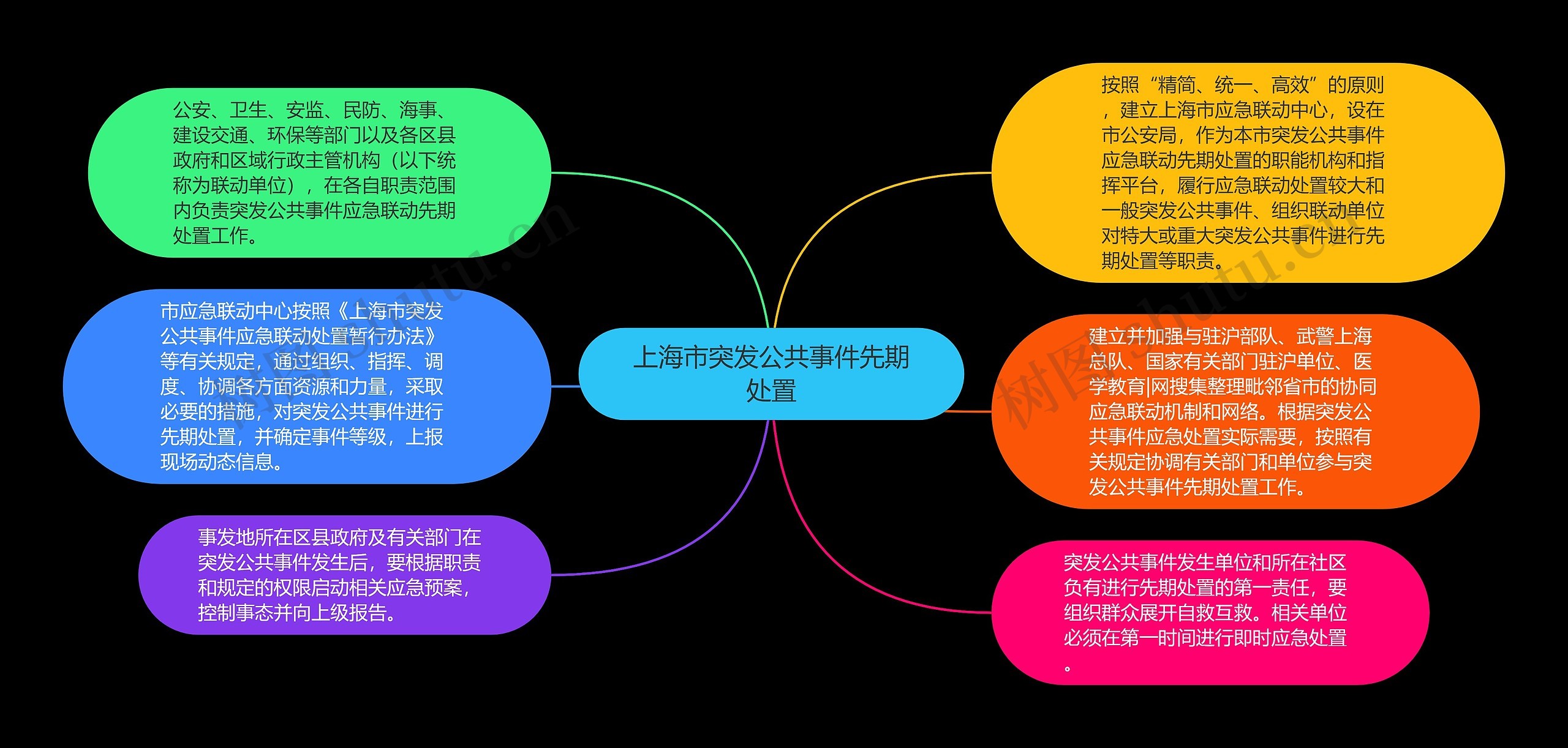 上海市突发公共事件先期处置思维导图