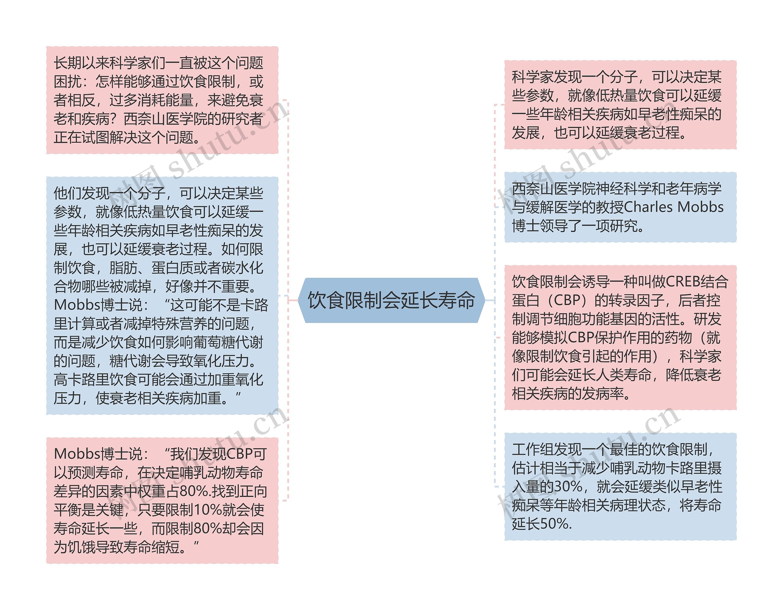 饮食限制会延长寿命思维导图