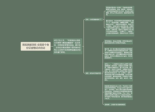 刷脸就能贷款 全国首个身份证金融试点启动