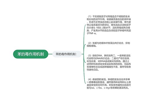 苯的毒作用机制