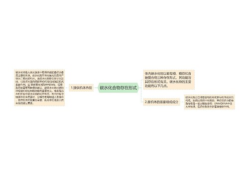 碳水化合物存在形式