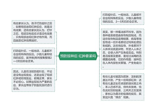 预防接种后 红肿要紧吗