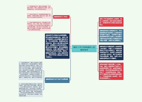 债权人可以免除债务人的债务特点