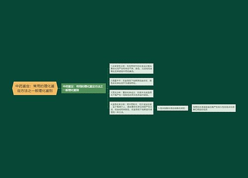 中药鉴定：常用的理化鉴定方法之一般理化鉴别