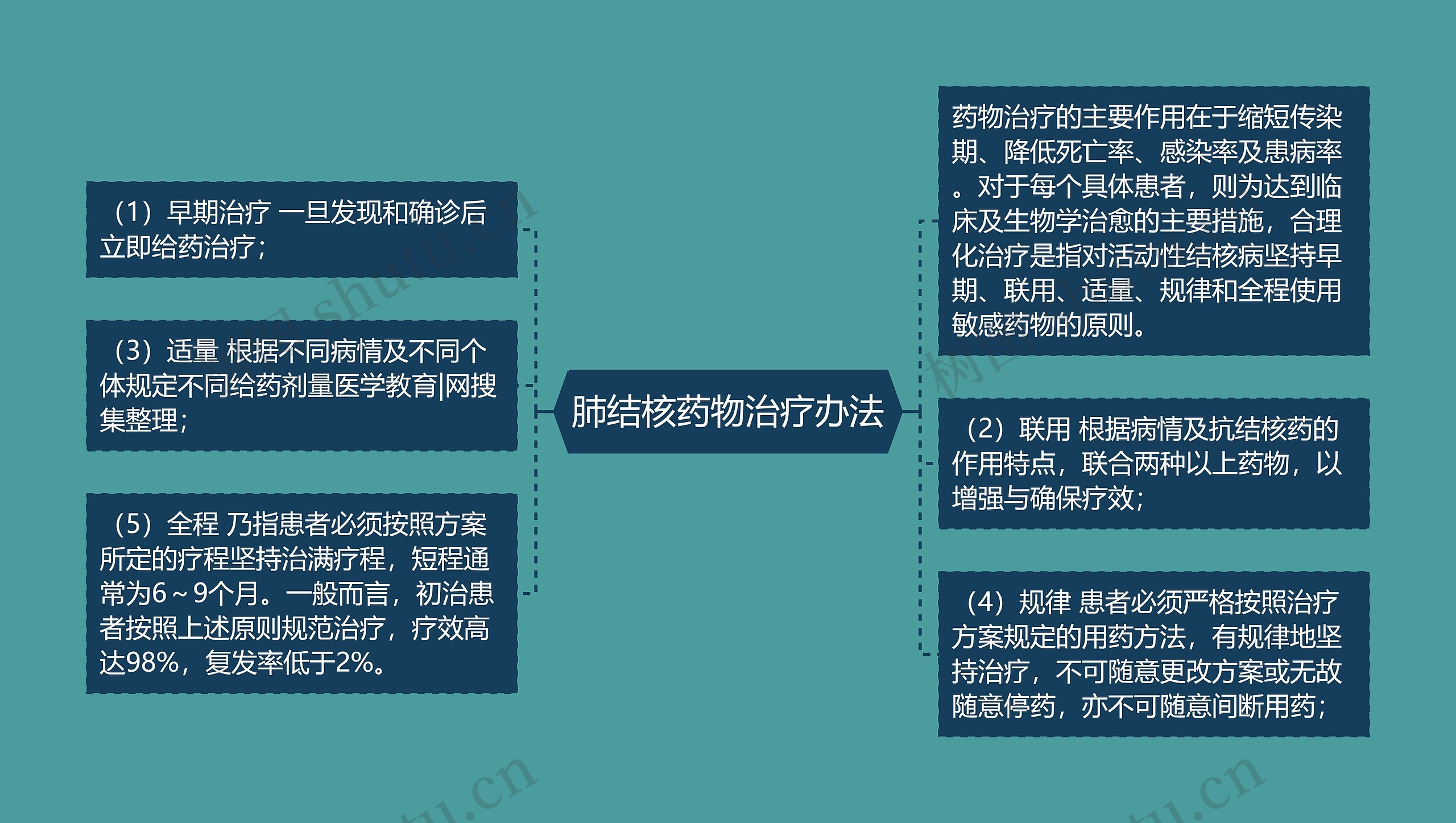 肺结核药物治疗办法思维导图