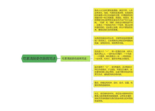 吃素清肠更伤肠胃简述