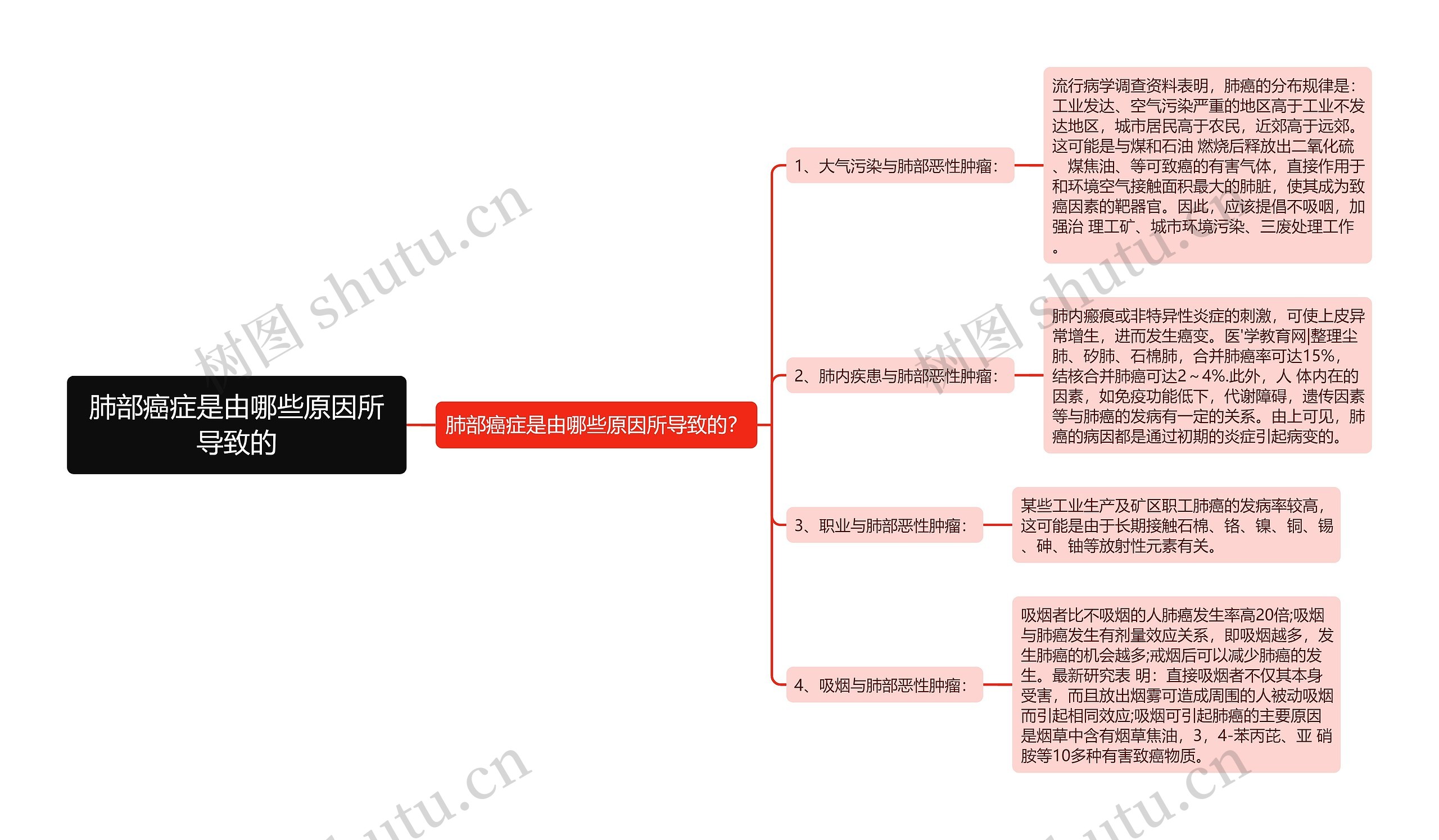 肺部癌症是由哪些原因所导致的