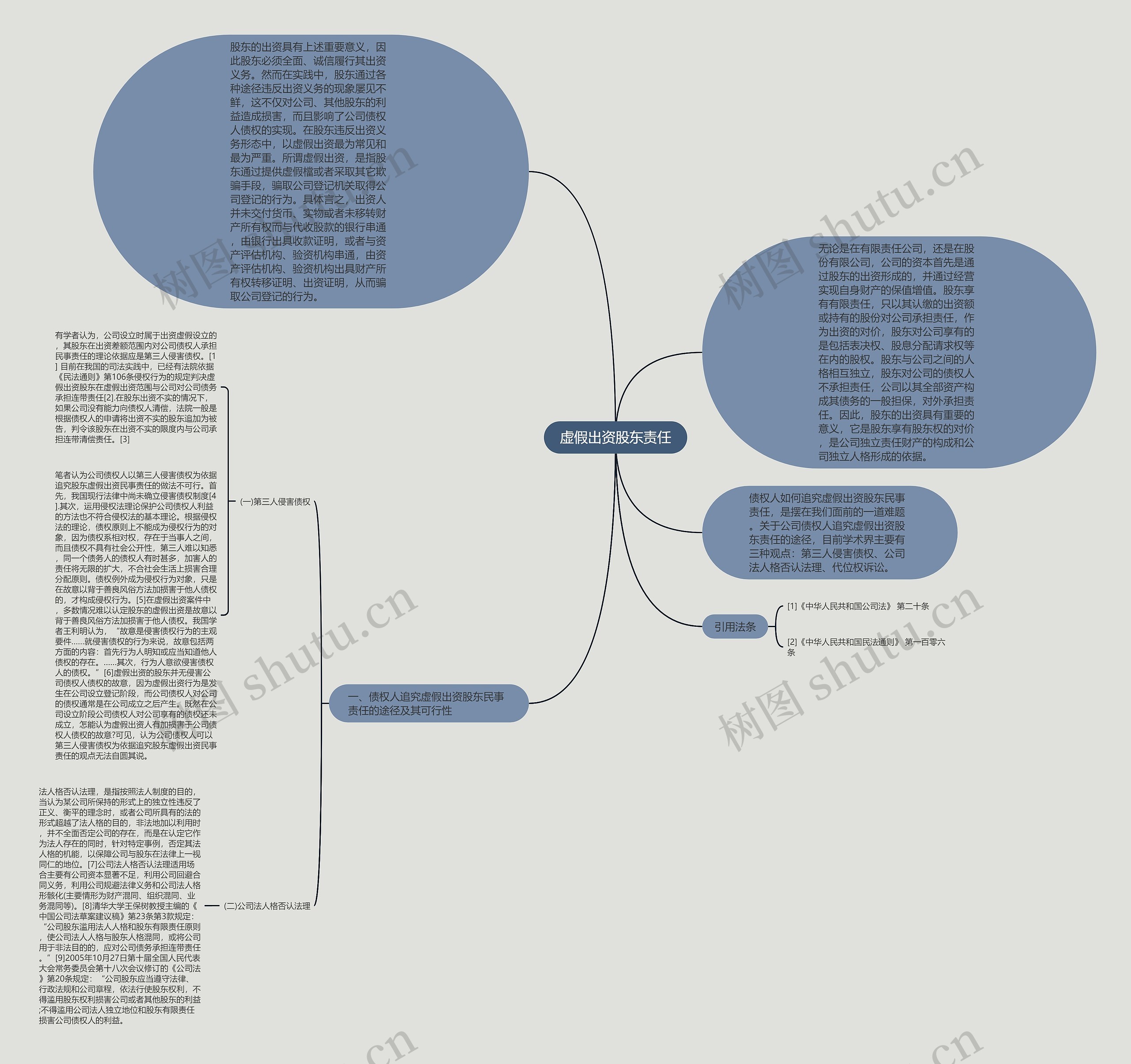 虚假出资股东责任思维导图