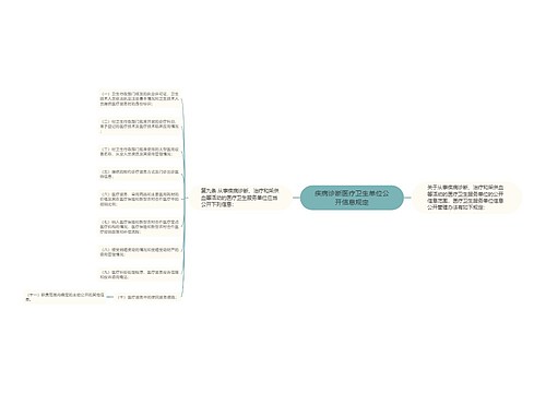 疾病诊断医疗卫生单位公开信息规定