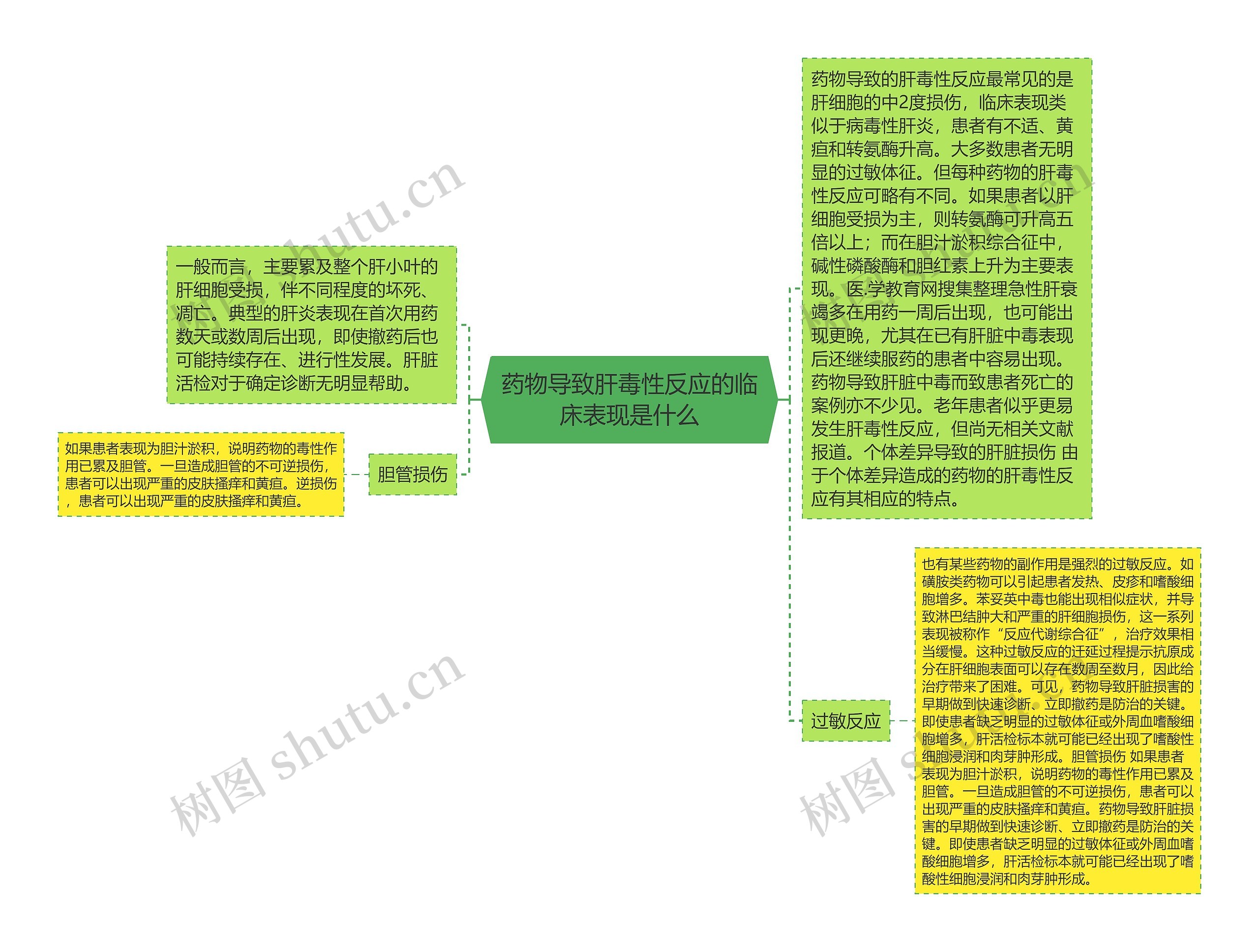 药物导致肝毒性反应的临床表现是什么思维导图