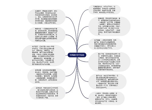 中风的10个先兆