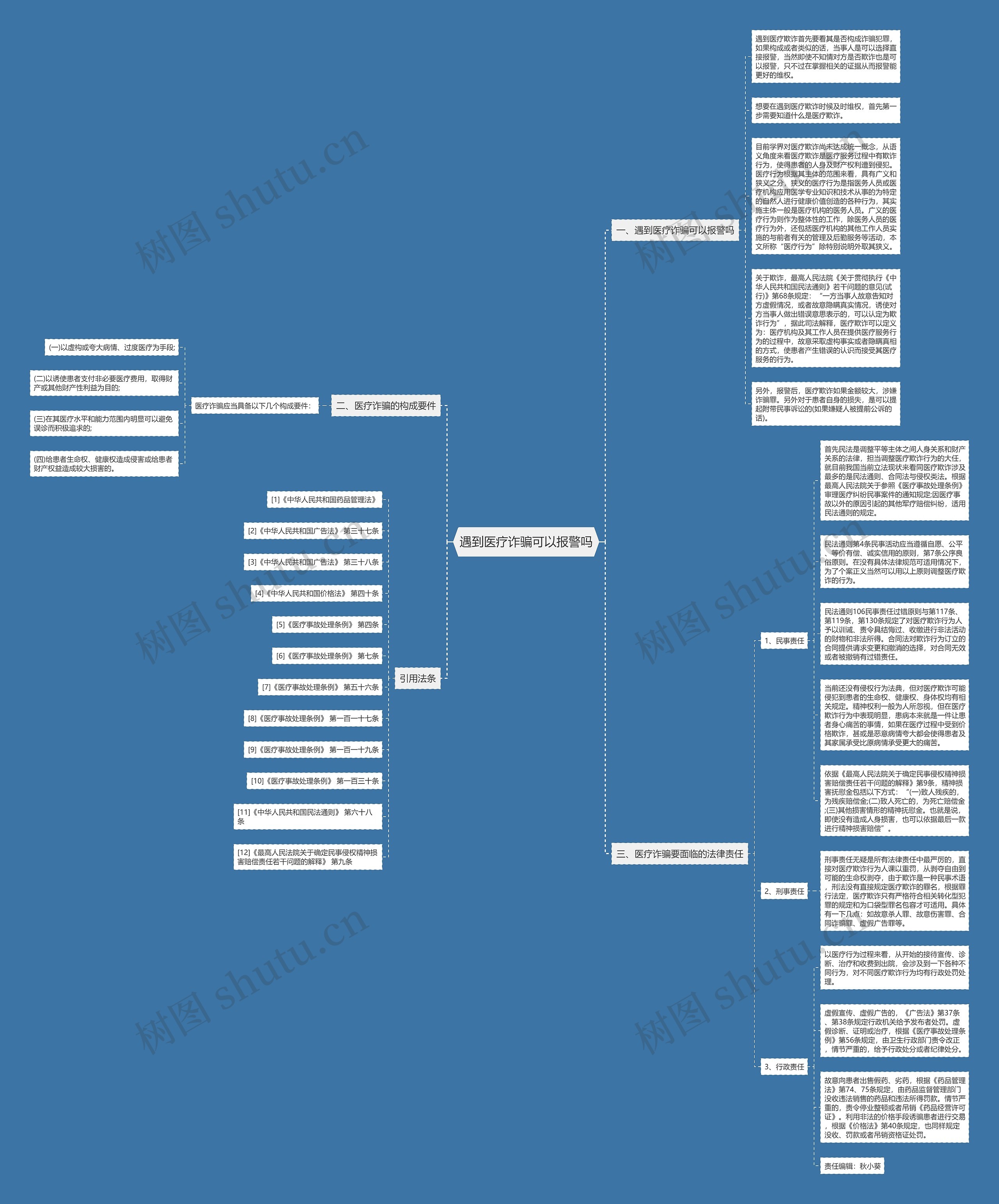 遇到医疗诈骗可以报警吗思维导图