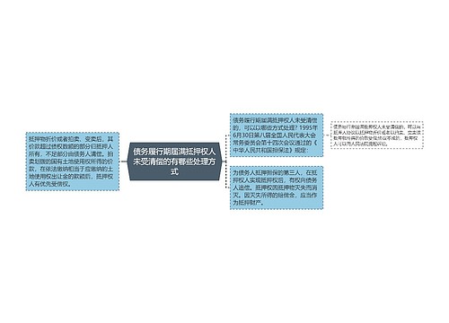 债务履行期届满抵押权人未受清偿的有哪些处理方式