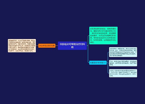 仰卧起坐可帮助治疗妇科病