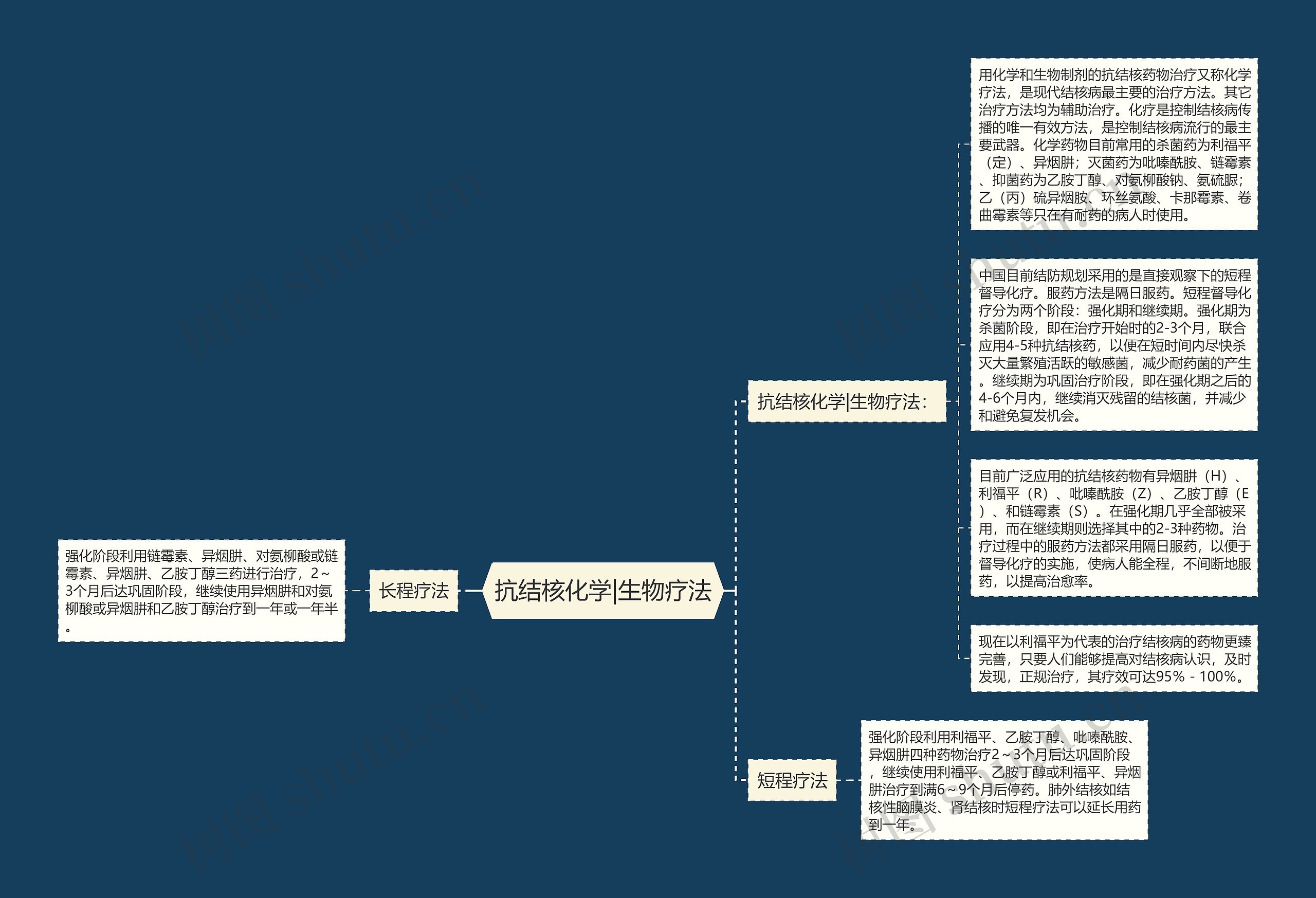 抗结核化学|生物疗法思维导图