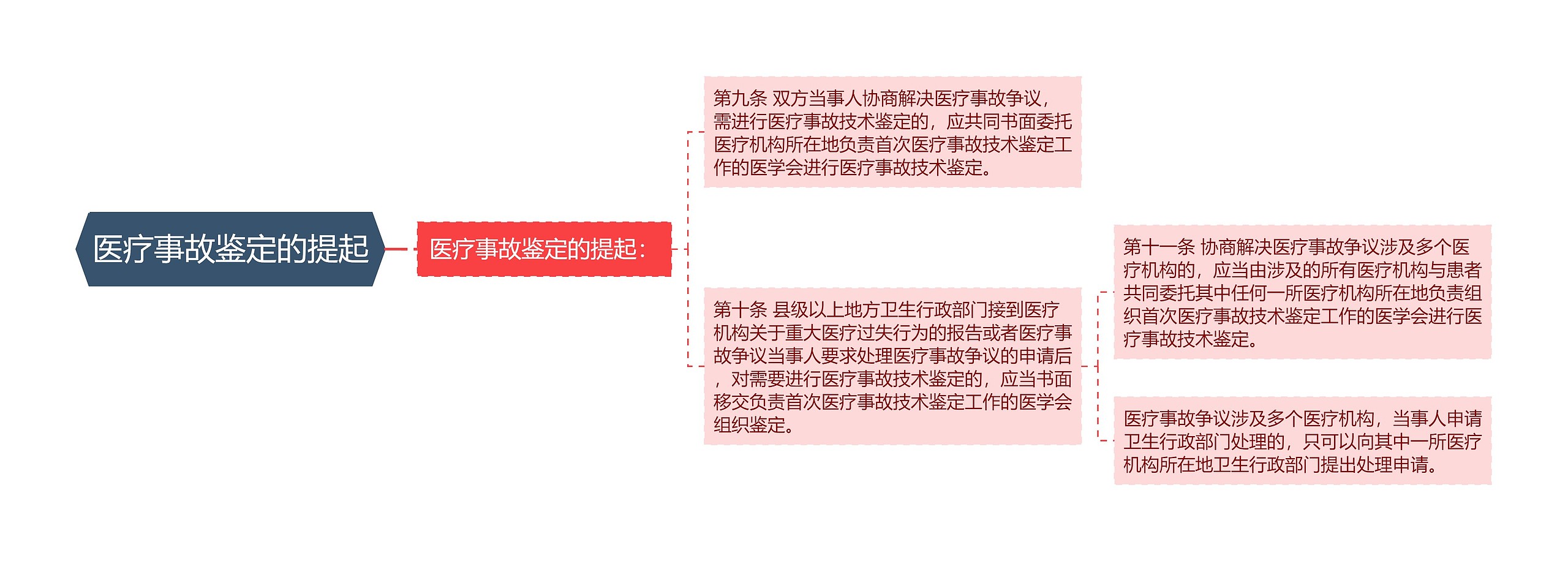 医疗事故鉴定的提起思维导图