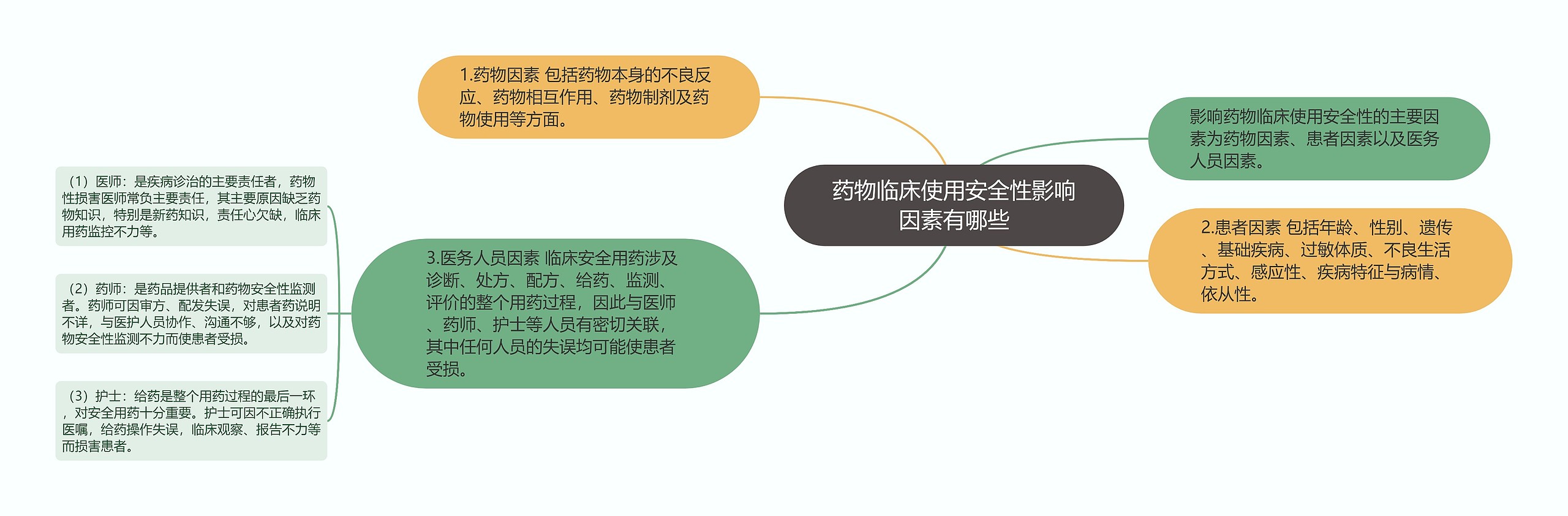 药物临床使用安全性影响因素有哪些思维导图