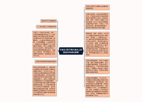 石家庄3男子照片莫名上医院宣传单成功索赔