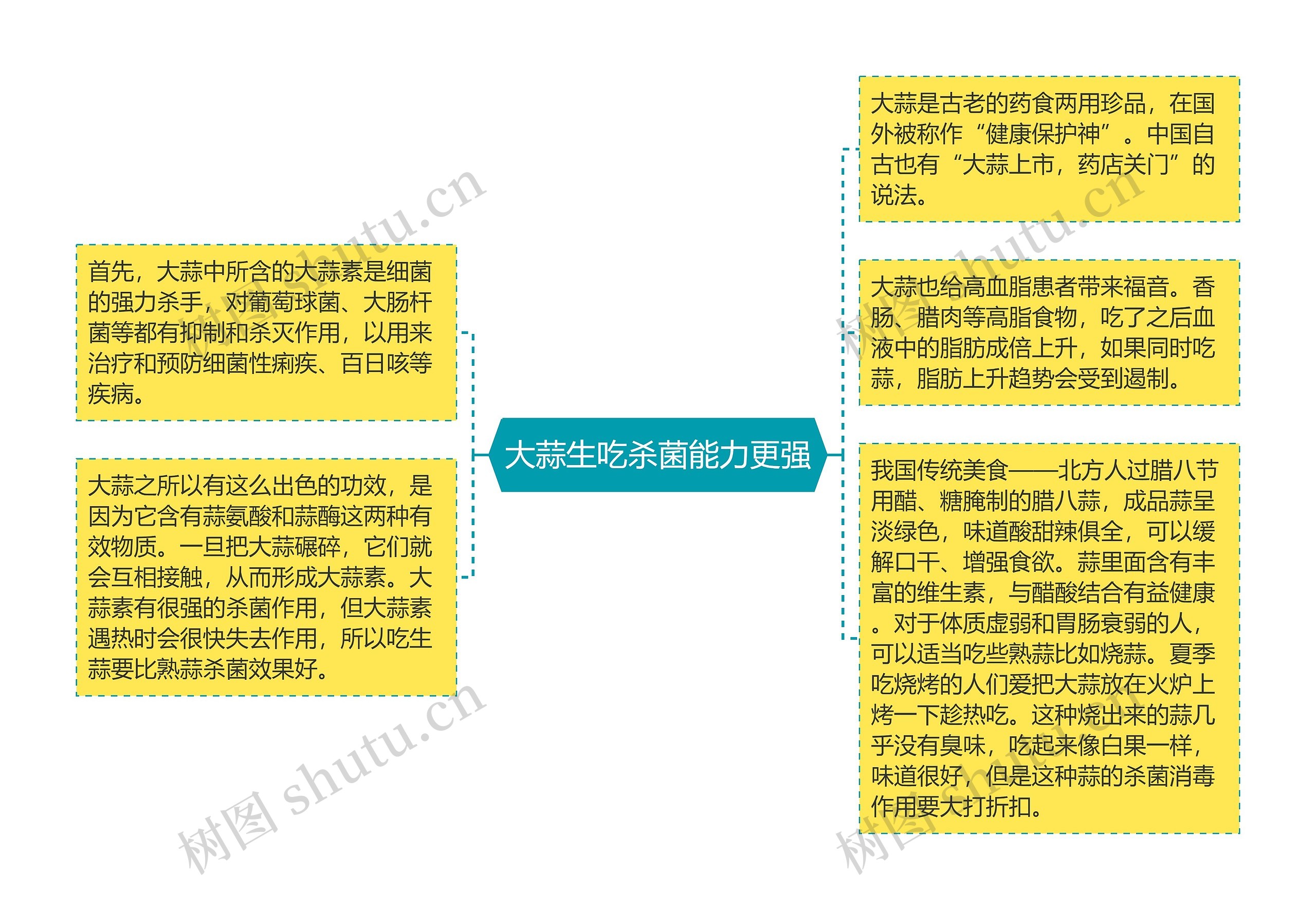 大蒜生吃杀菌能力更强思维导图