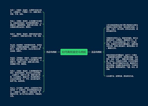 如何真假鉴定乌梢蛇