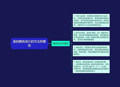 鉴别糖类成分的方法有哪些