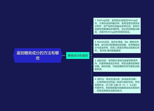 鉴别糖类成分的方法有哪些