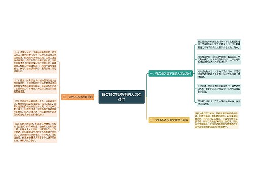 有欠条欠钱不还的人怎么对付