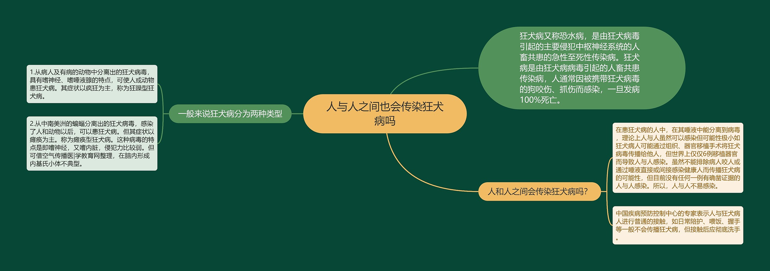 人与人之间也会传染狂犬病吗思维导图