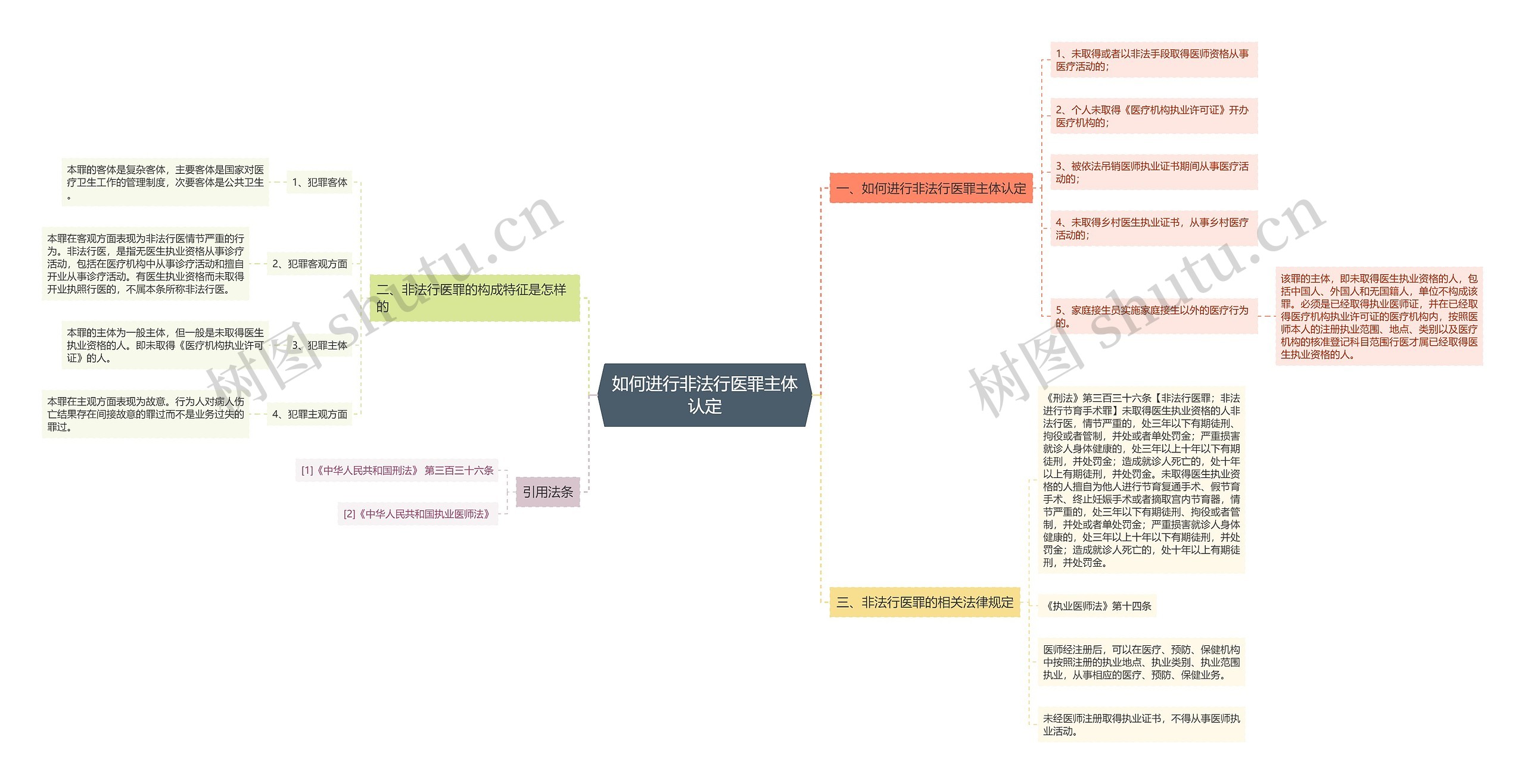 如何进行非法行医罪主体认定思维导图