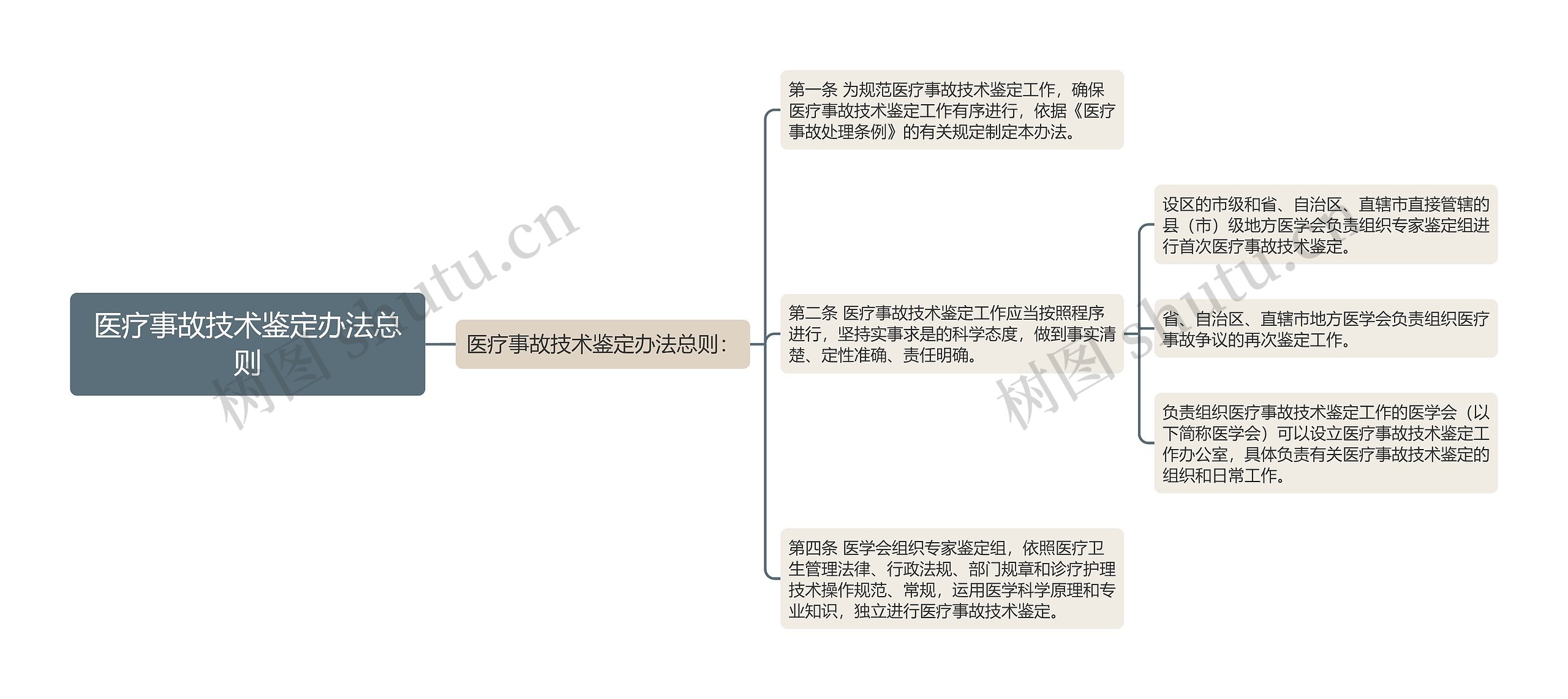 医疗事故技术鉴定办法总则思维导图