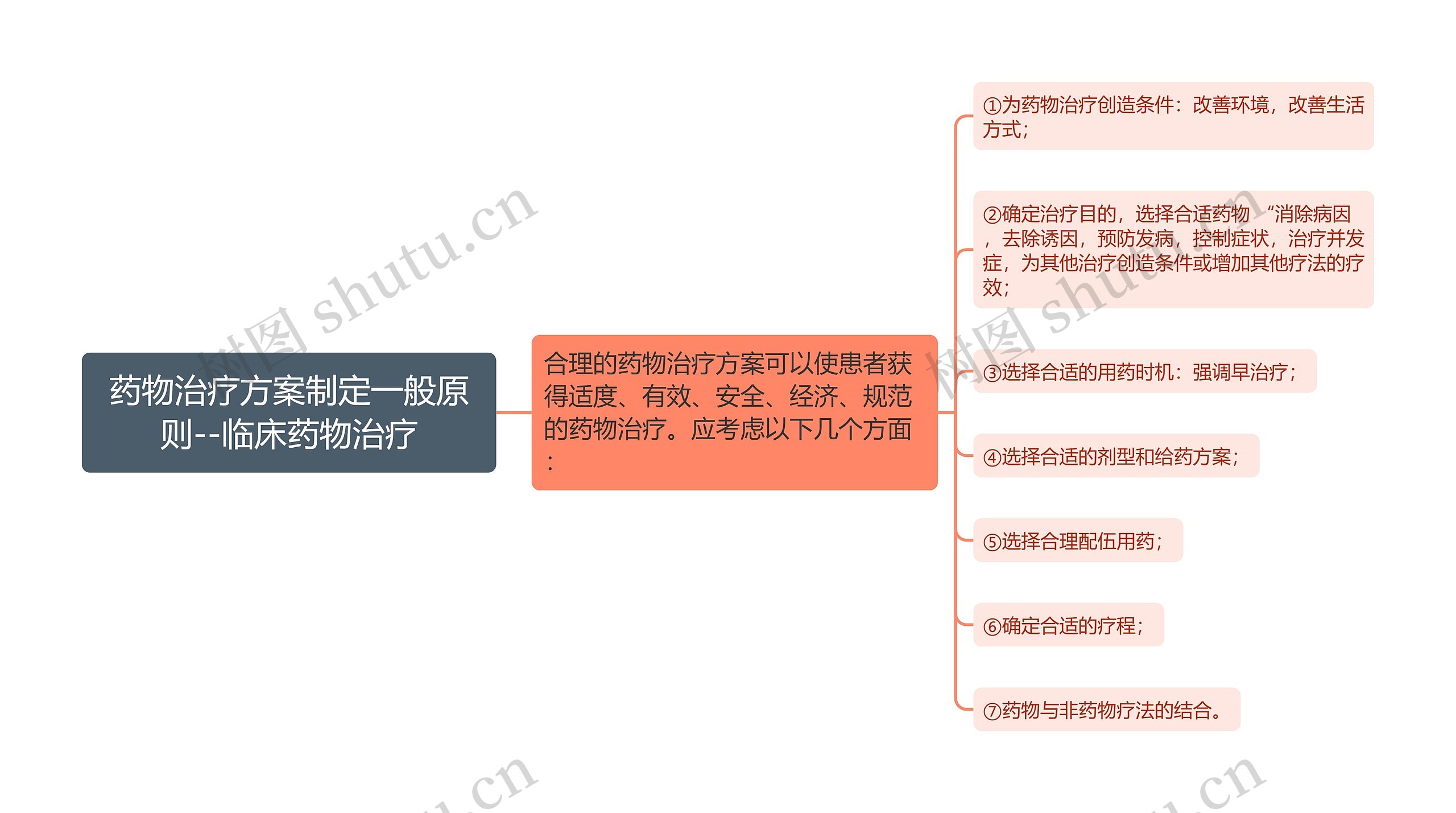 药物治疗方案制定一般原则--临床药物治疗思维导图