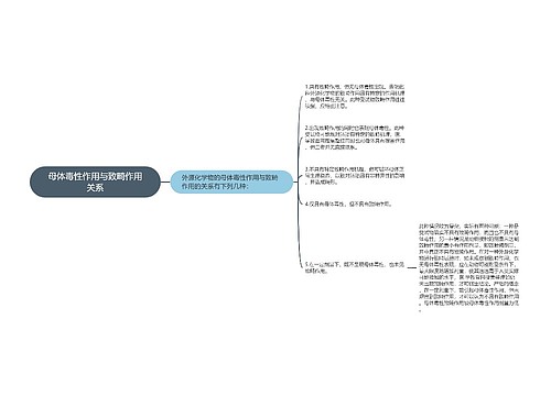 母体毒性作用与致畸作用关系