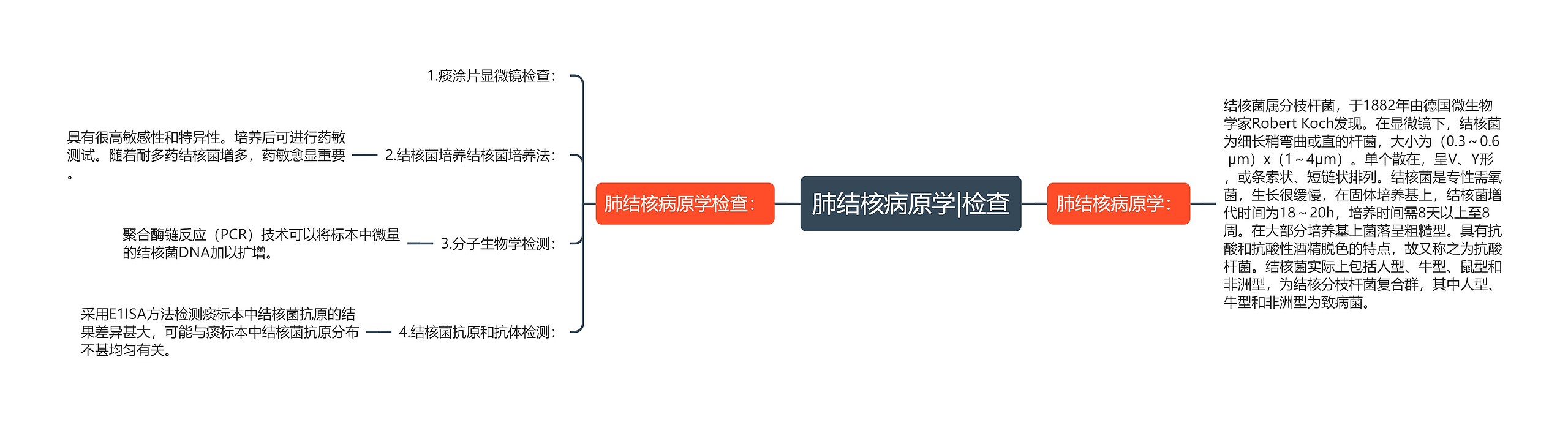 肺结核病原学|检查思维导图