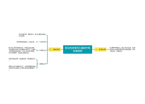 职业性急性四乙基铅中毒处理原则