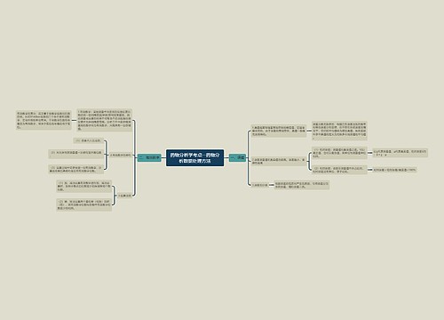 药物分析学考点--药物分析数据处理方法