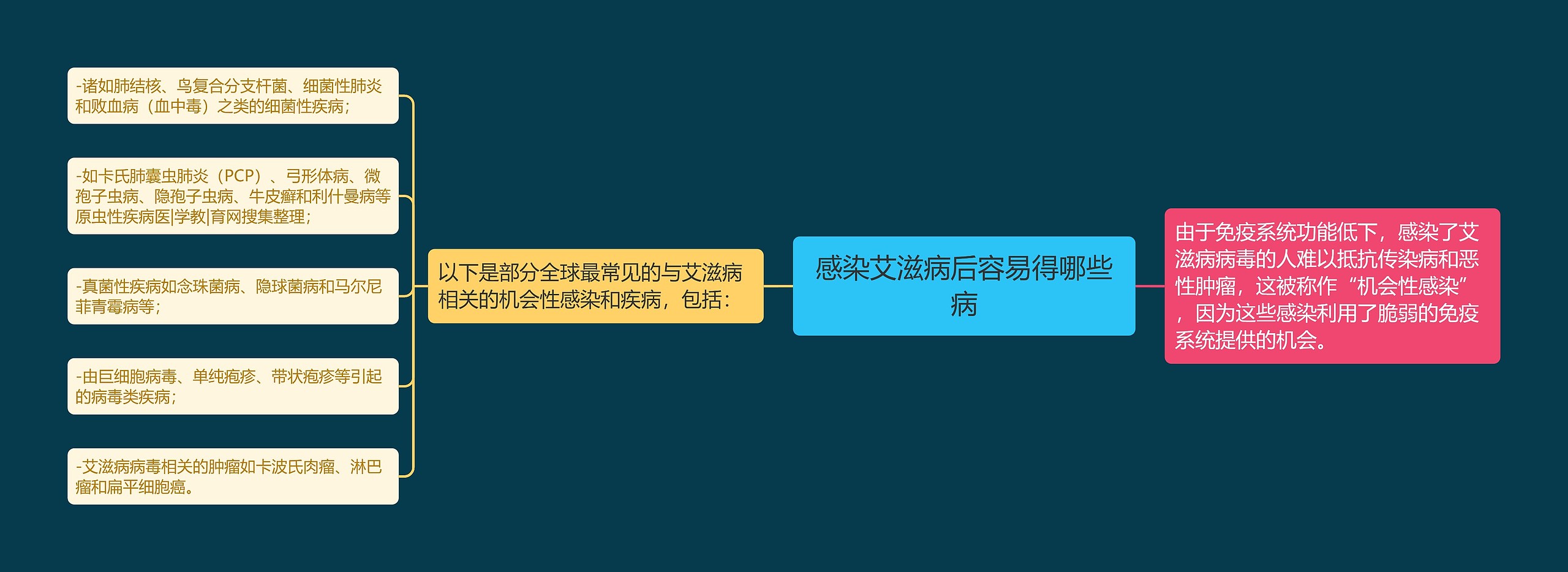 感染艾滋病后容易得哪些病