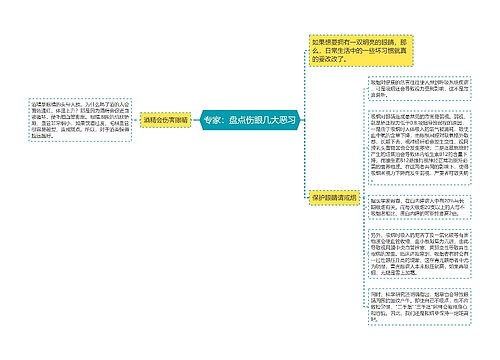 专家：盘点伤眼几大恶习