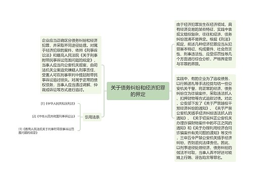 关于债务纠纷和经济犯罪的界定